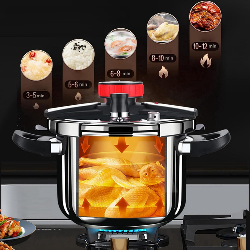 Panela de Pressão TurboChef Aço Inoxidável – À Prova de Explosões + Compre 1, Leve 2 + Brinde: Kit Utensílios